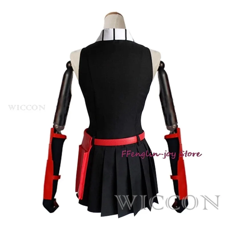 متوفر S-XXL Akame أزياء تنكرية شعر مستعار أنيمي Akame Ga KILL تأثيري مع حقيبة ملابس حفلات الهالوين للنساء الفتيات