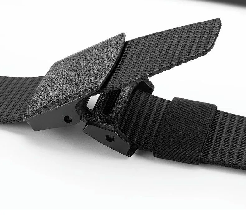 Hochwertiger Gürtel mit automatischer Schnalle für Herren, Canvas, taktischer Gürtel, schwarz, Arbeitskleidung, Freizeit, Outdoor, Militärtraining, Hosengürtel für Herren – Detail 13