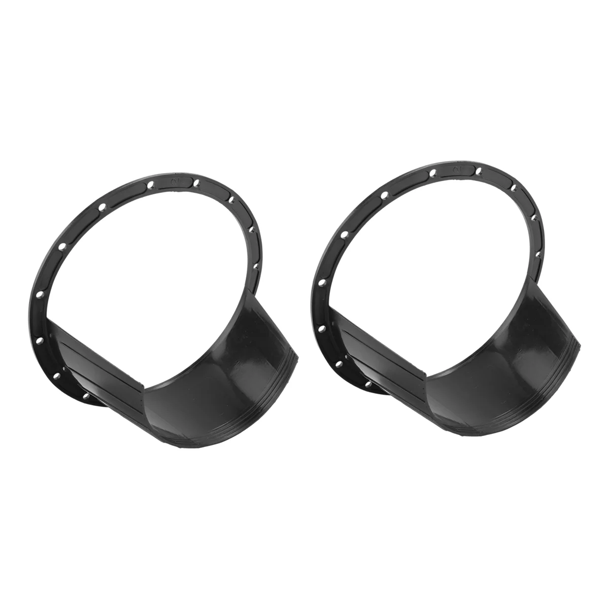 2Pcs 6.5 Inch Car Speaker Waterproof Cover Car Audio Sound Insulation and Heat Insulation Gasket Black