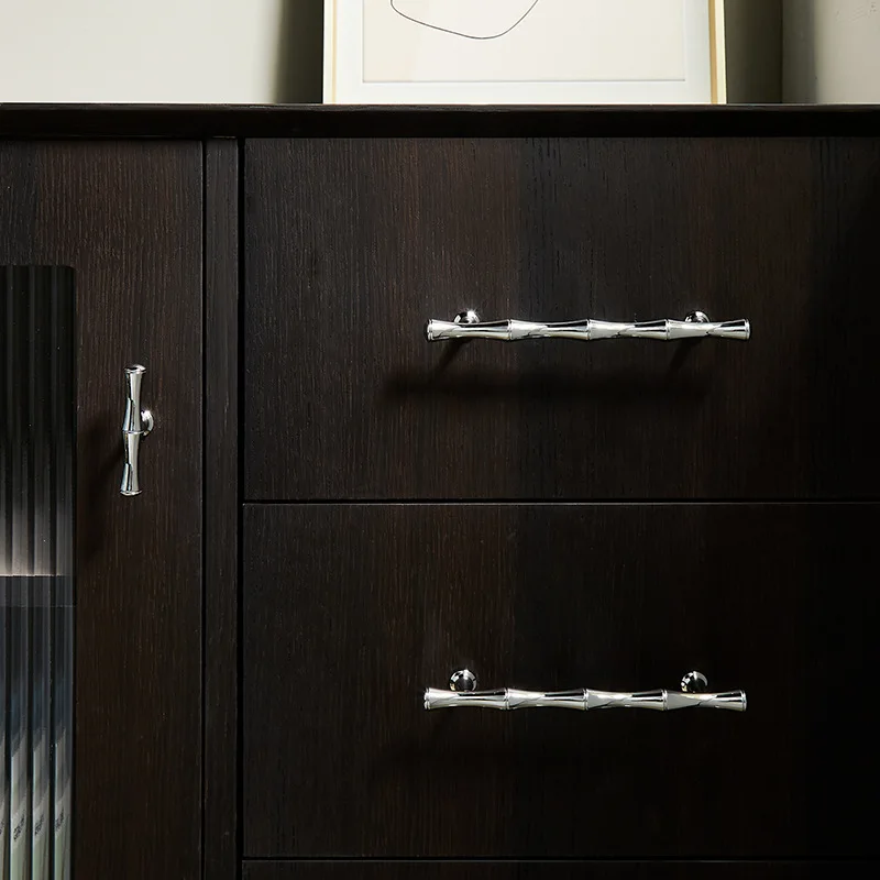 BCD-الفرنسية الإبداعية الخيزران خزانة مقابض الأبواب الحديثة بسيطة فاخرة كريم خزانة تسحب درج أثاث نحاسي الأجهزة مقبض