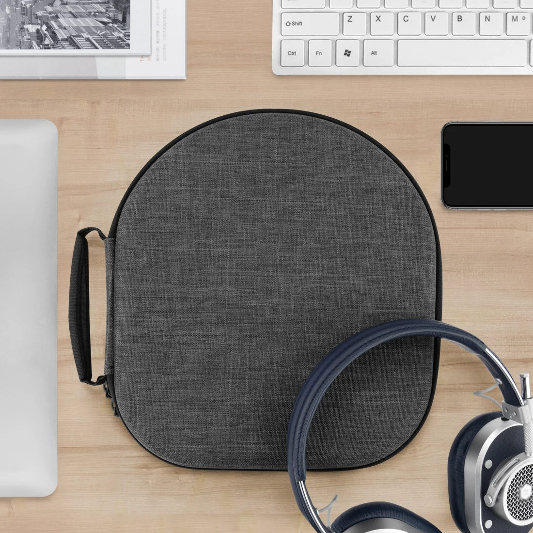 Geekria Shield Headphones Case Compatible with Master & Dynamic MW75, MH40, MW65, MW60, MW50+, MG20 Wireless Case