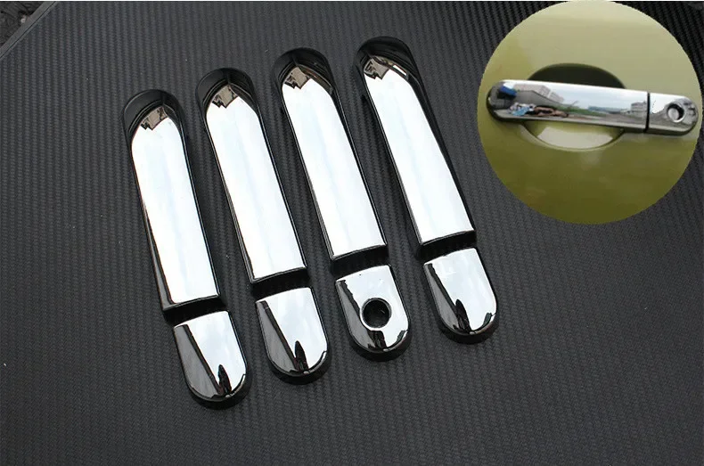 For Nissan Tiida C11 2004-2011 Chrome Door Handle Covers Tiida Latio Versa Trazo Sedan 2006 Accessories Stickers Car Styling