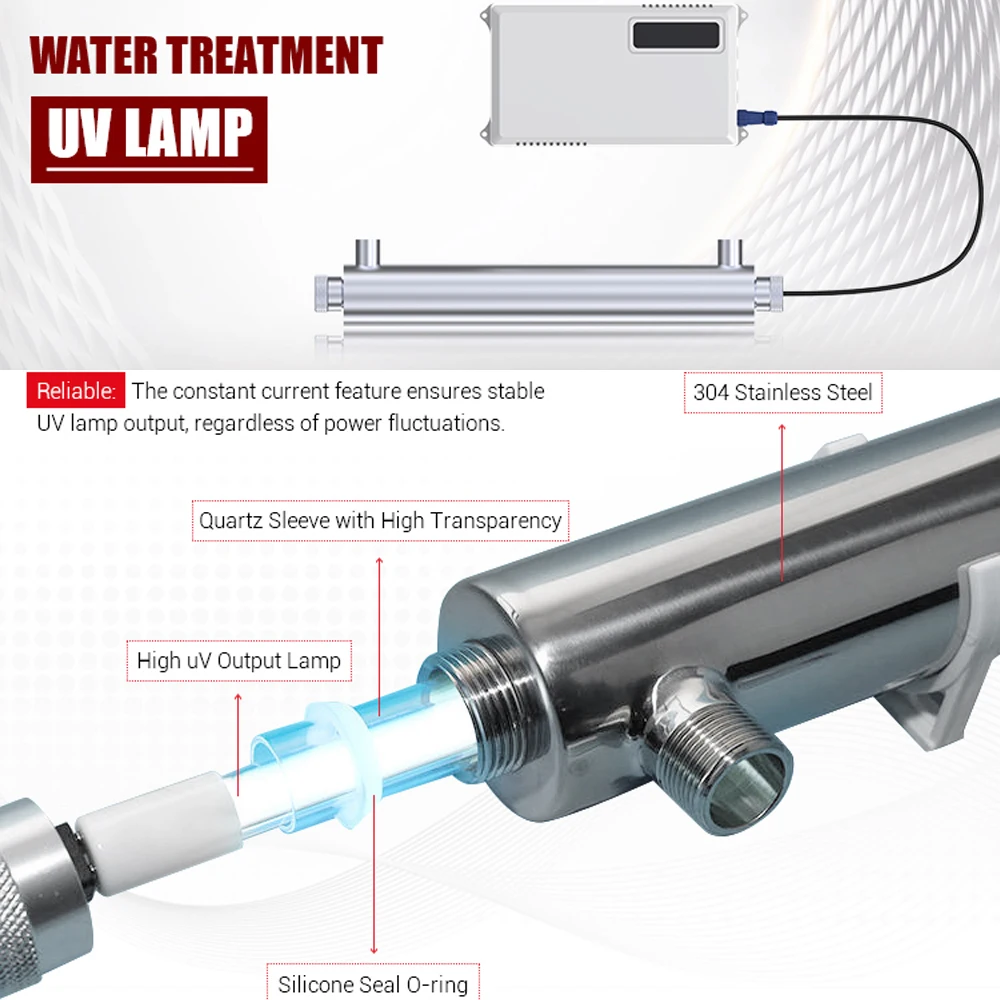タクウェイ254nmリニアUV殺菌ランプ、石英管光源、水中飲料水用、オフィス用AC電源