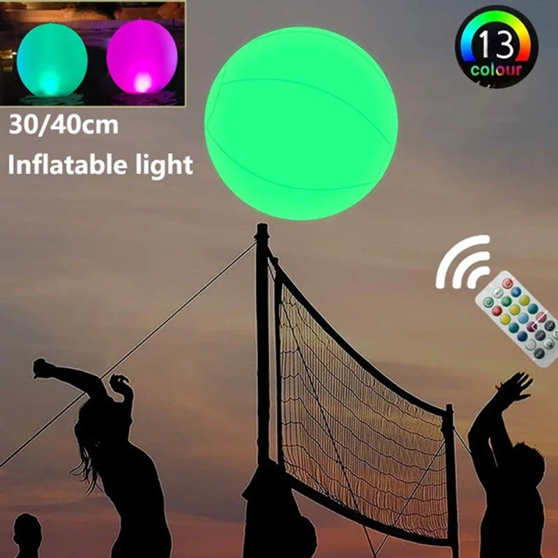 bola luminosa de 60cm para decoracao de paisagem jardim gramado luz inflavel para piscina praia led equipamentos de entretenimento aquatico 01