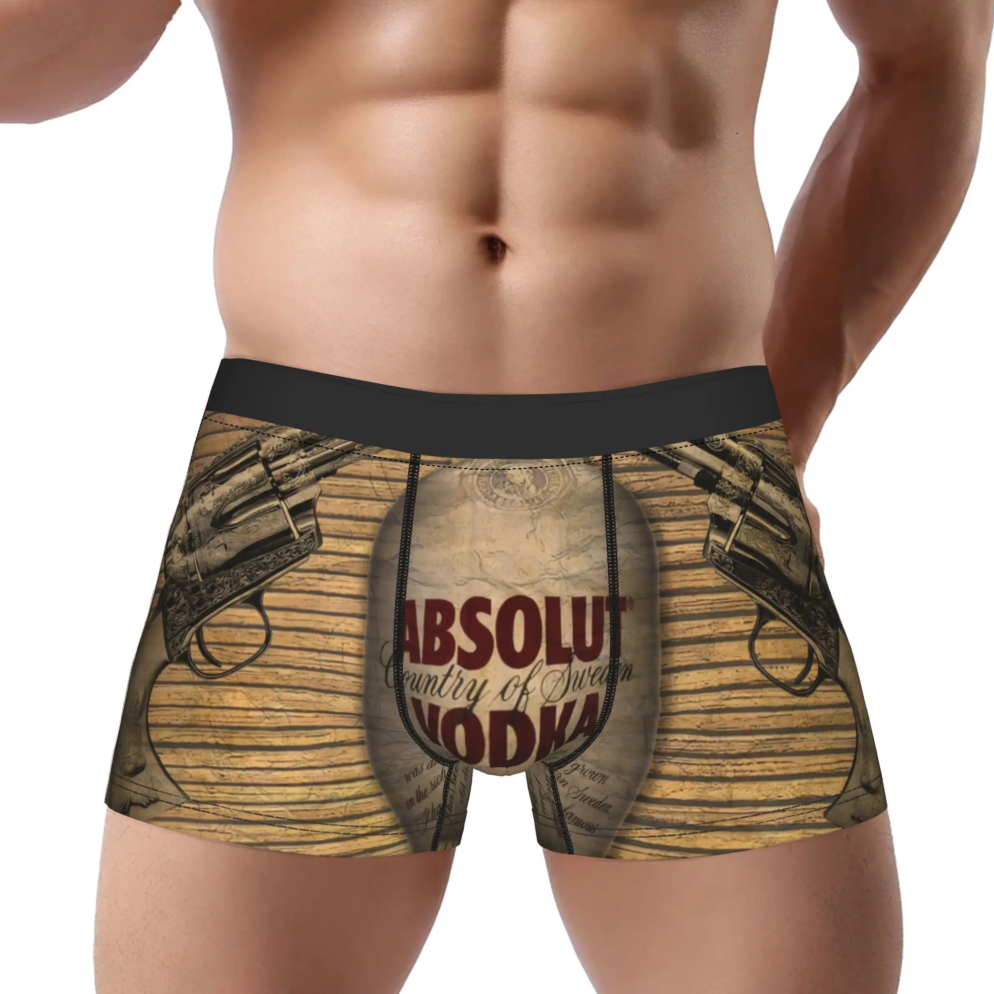 

aAbsolut Vodka3 aAbsolut Vodka Underpants Breathbale Panties Male Underwear Print Shorts Boxer Briefs