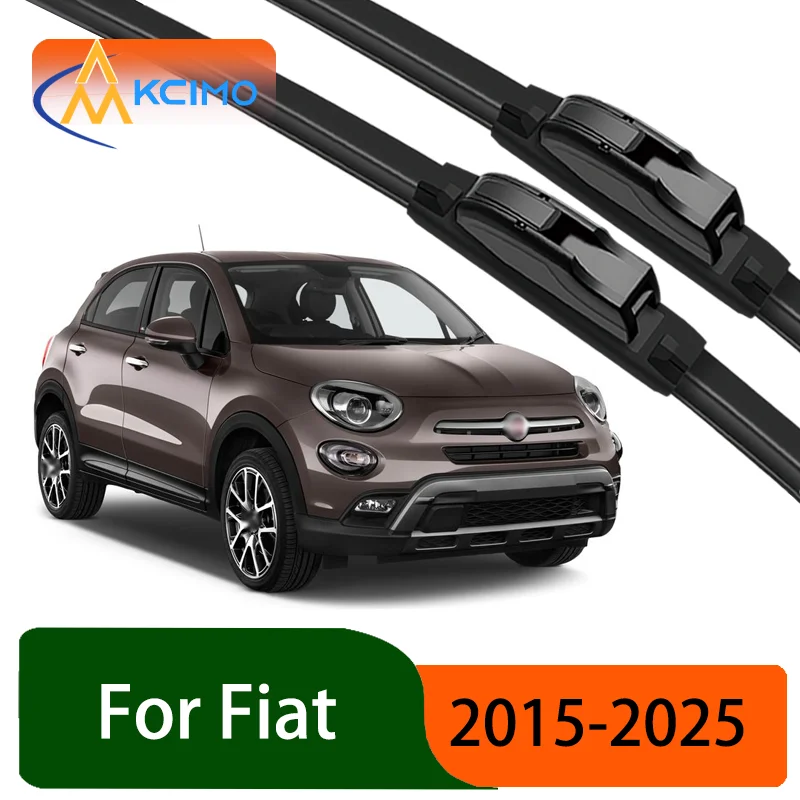 

For Fiat 500X 2015-2025 2016 2017 2018 2019 Durable Slient Front Wiper Blades Car Windscreen Windshield Window Wiper Accessories