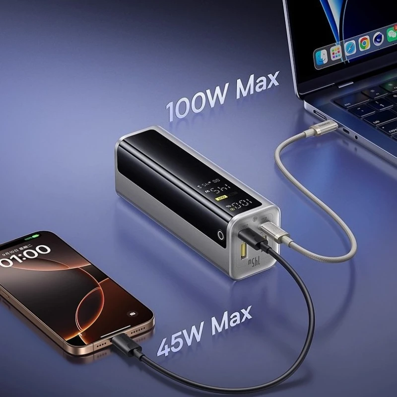 باور بانك 10000 مللي أمبير 20000 مللي أمبير في الساعة مزدوج USB A USB C PD 100 وات شحن سريع شاشة ديجيتال باور بانك محمول للهاتف المحمول والبخار