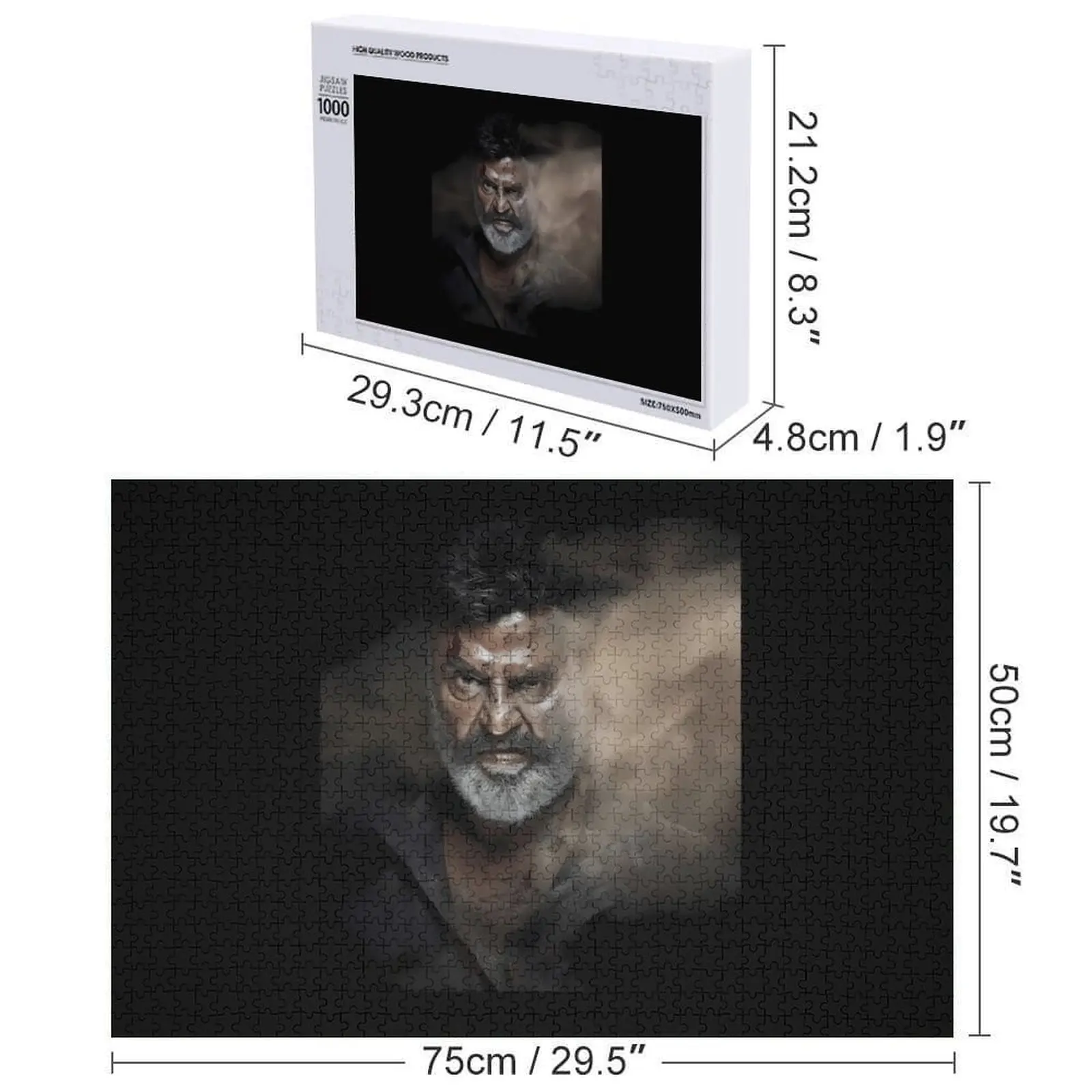 Kaala - Rajinikanth \t بازل قطع مخصصة لعبة أطفال مخصصة ألعاب مخصصة لغز الأطفال