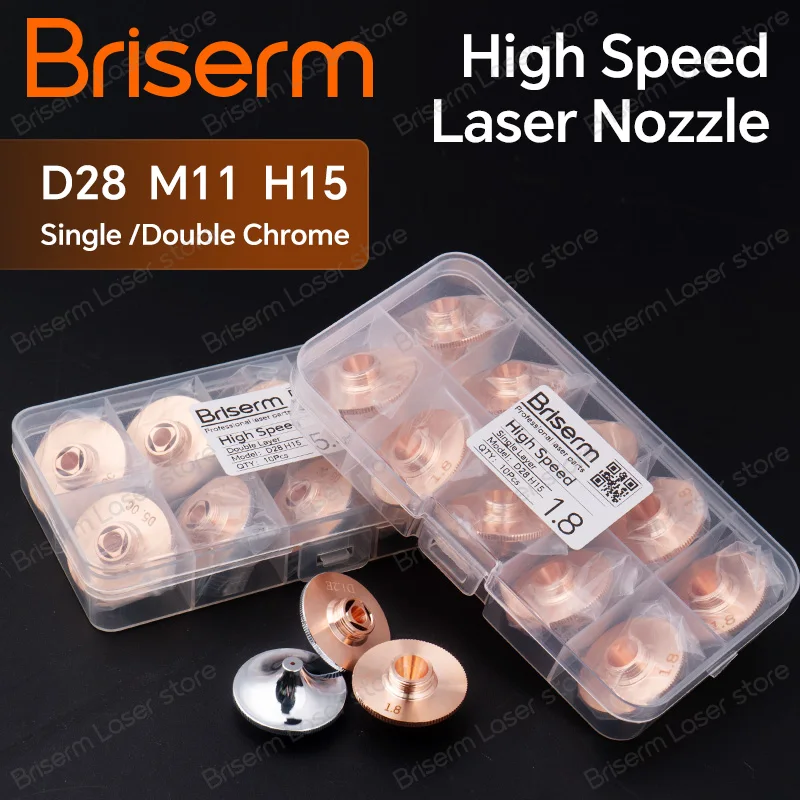 

Высокоскоростные лазерные сопла D28 M11 H15 для волоконных лазеров, калибр 1.0-5.0 мм, для HSG WSX Precitec Bodor Raytools Boci