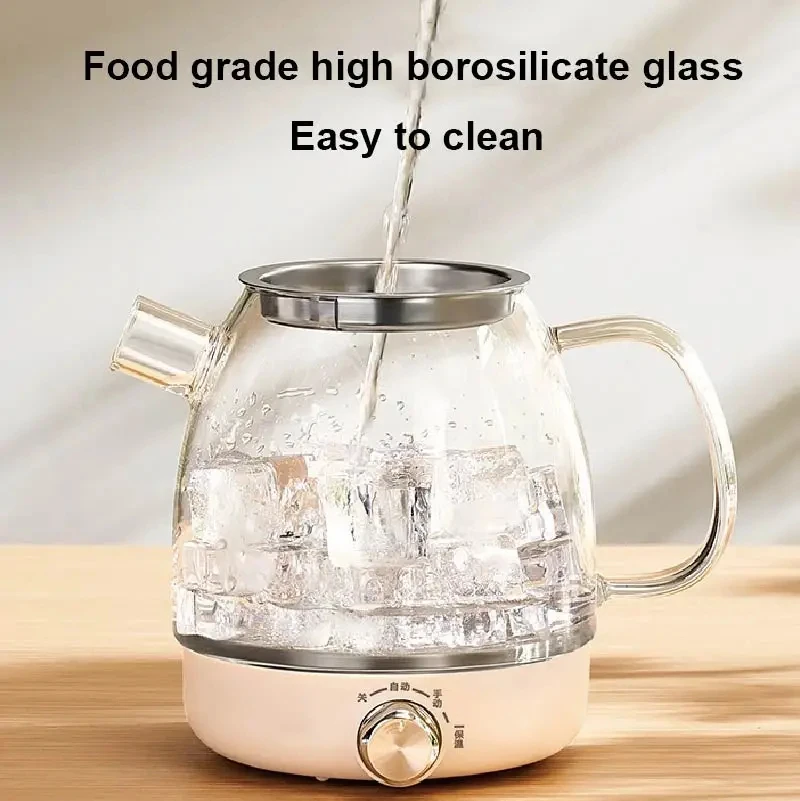 1L Black Tea Tea Maker Glass Electric Kettle Pu\'er Steamed Tea Automatic Thermal Insulation Tea Kettle 4 gear Temperature Adjust