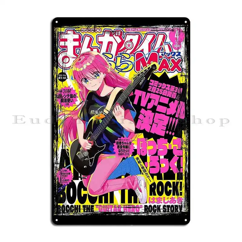 Hitori Gotou Bocchi The Rock Metal Sign Cinema Painting Printed Cinema Bar Cave Tin Sign Poster