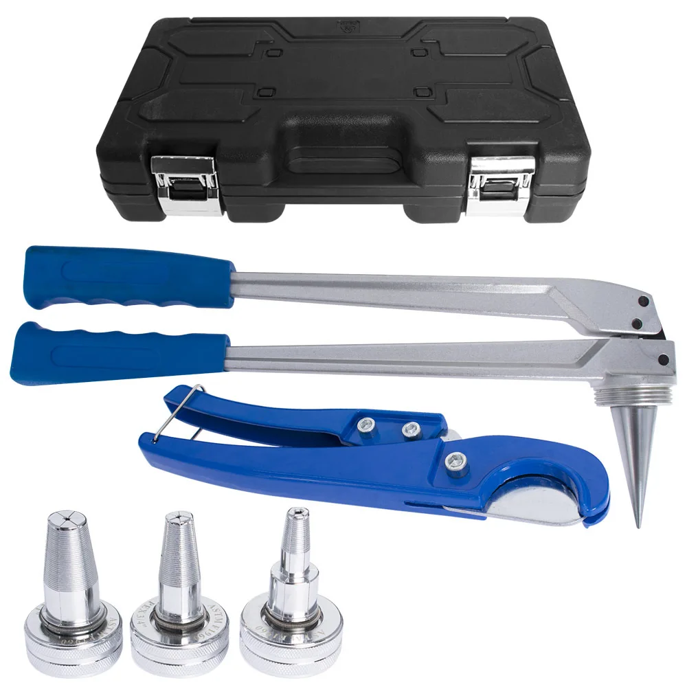 

PEX Expansion Tool Kit Tube Expander With 1/2Inch, 3/4Inch, 1-Inch Expander Heads