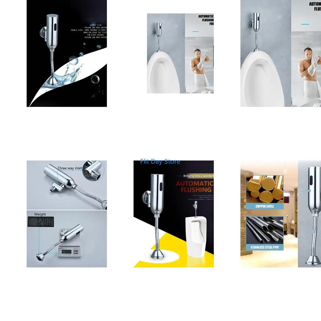 F92C Brass Wall Mounted Automatic Sensors Urinal Flush Valves with Infrar Technology for Efficient Water Saving in Bathrooms