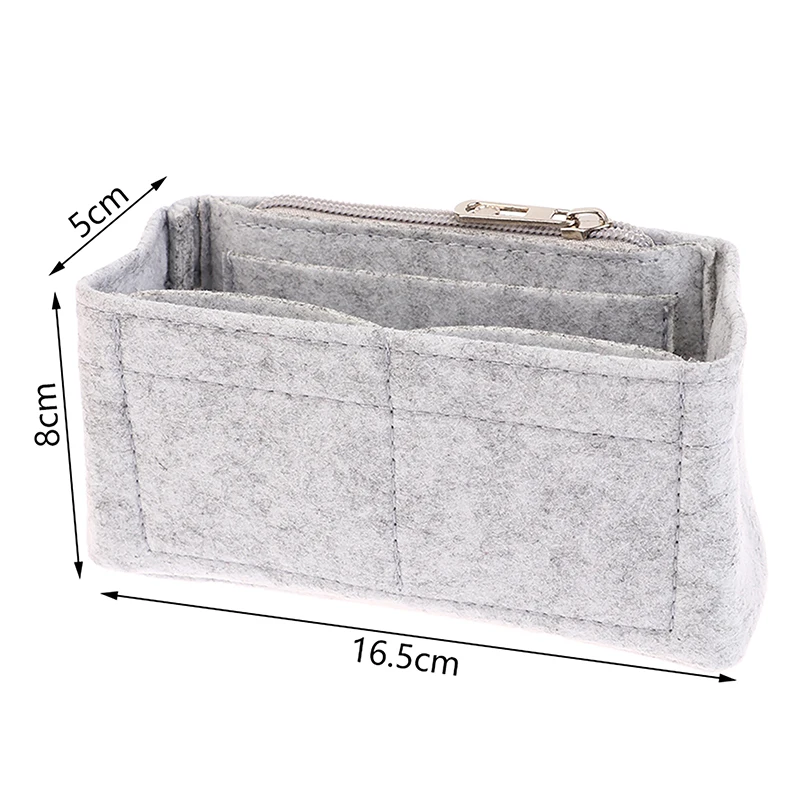 1PCS Liner Bag Felt Cloth Makeup Bag Support Felt Insert Bag Fits For Handbag Travel Portable Insert Purse Storage Bag Organizer