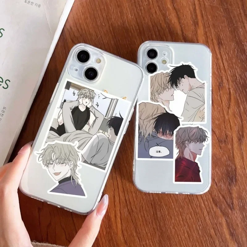 Korean BL Manwha Low Tide in Twilight Anime Sticker Yeo TaeJu Kim EuiHyun Cartoon Stickers Phone Case Decor Student Stationery