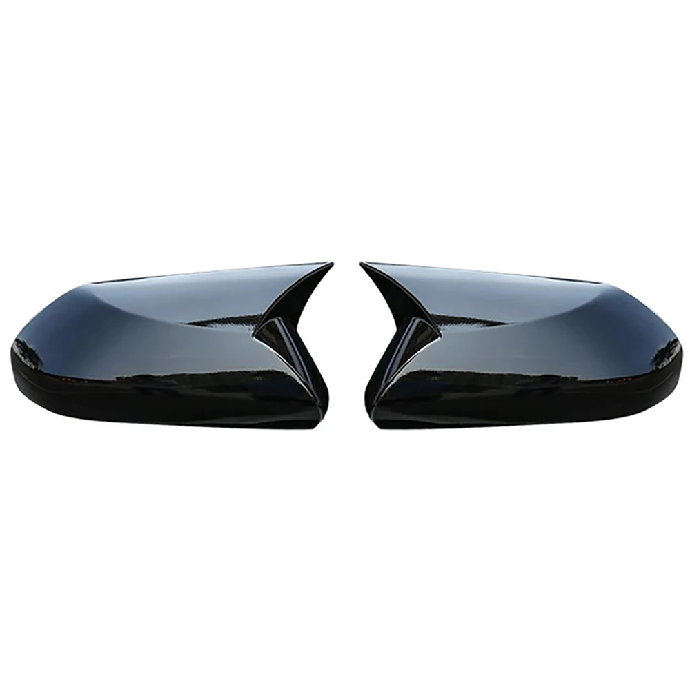 For Toyota Camry 2018-2023 Car Rearview Side Mirror Cover Wing Cap Exterior Door Rear View Case Trim Carbon Fiber Look Black