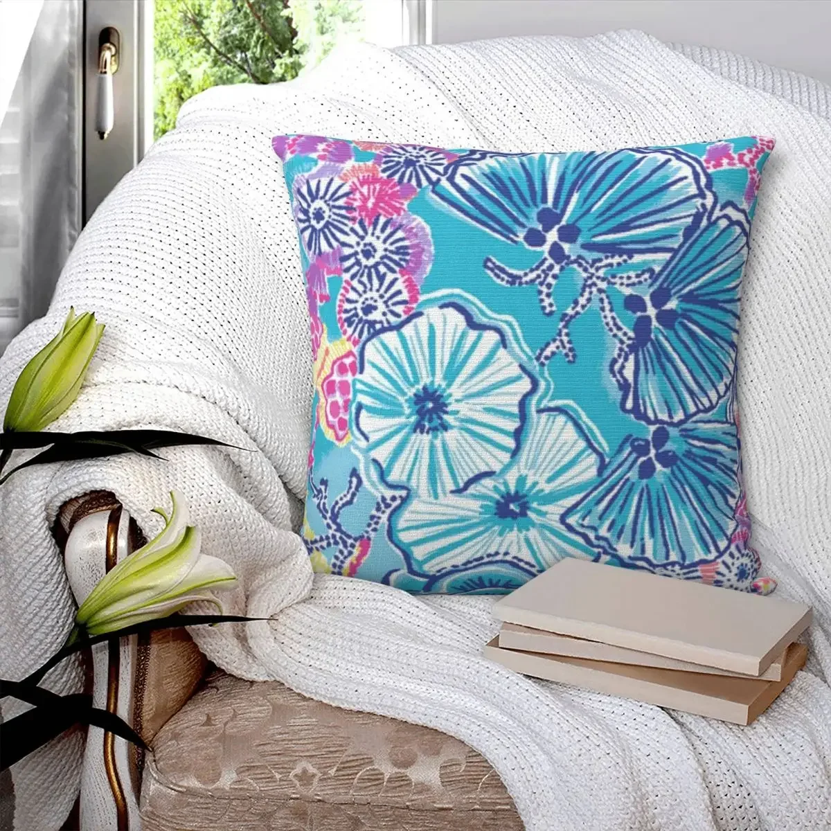 Lily Pulitzer Pillowcase Polyester Pillow Cover Cushion Comfort Throw Pillow Sofa Decorative Cushions Used for Home Bedroom Sofa