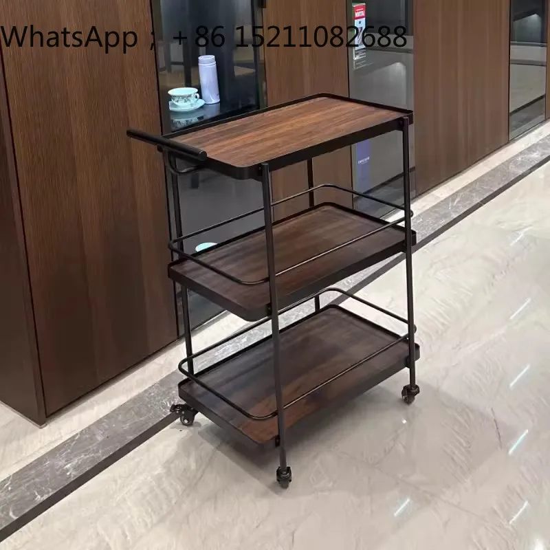 LLY commercial hot pot restaurant trolley food delivery cart hotel mobile tea cart cake hand push