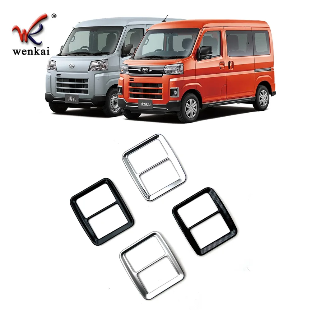 For Daihatsu ATRAI HIJET CARGO 2021 2022 Car Accessories ABS Chrome Plated Double Flash Button Frame Decoration