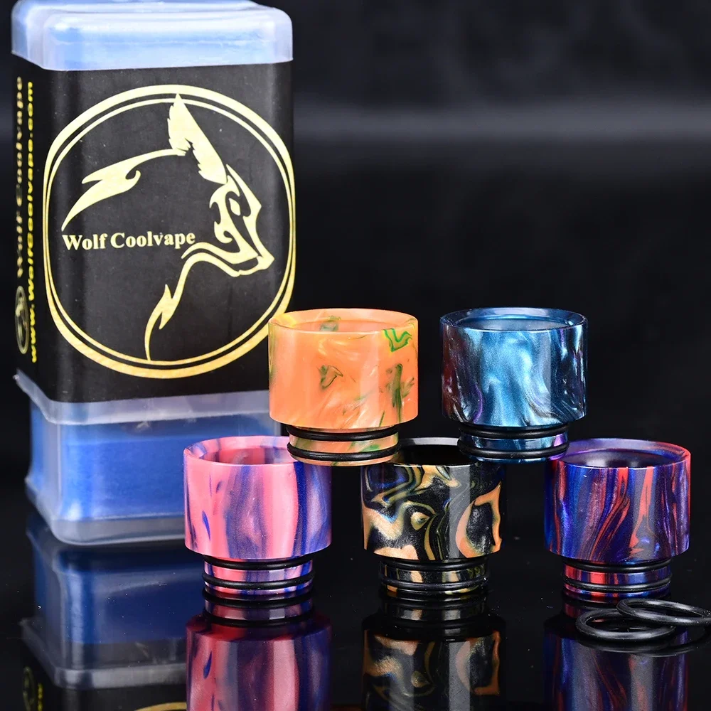 

Wolfcoolvape 5PCS 810 Resin Drip Tips Mouthpiece Set for Vapes, RDA, RTA - Replacement Tips for Vape Mods