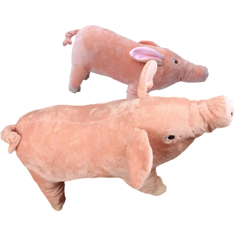

2Pcs Cute Pig PP Cotton Stuffed Pets Companion Puppy Estrus Chew Soft Bedding Pillow Gift for Kids Pet Cute Pig
