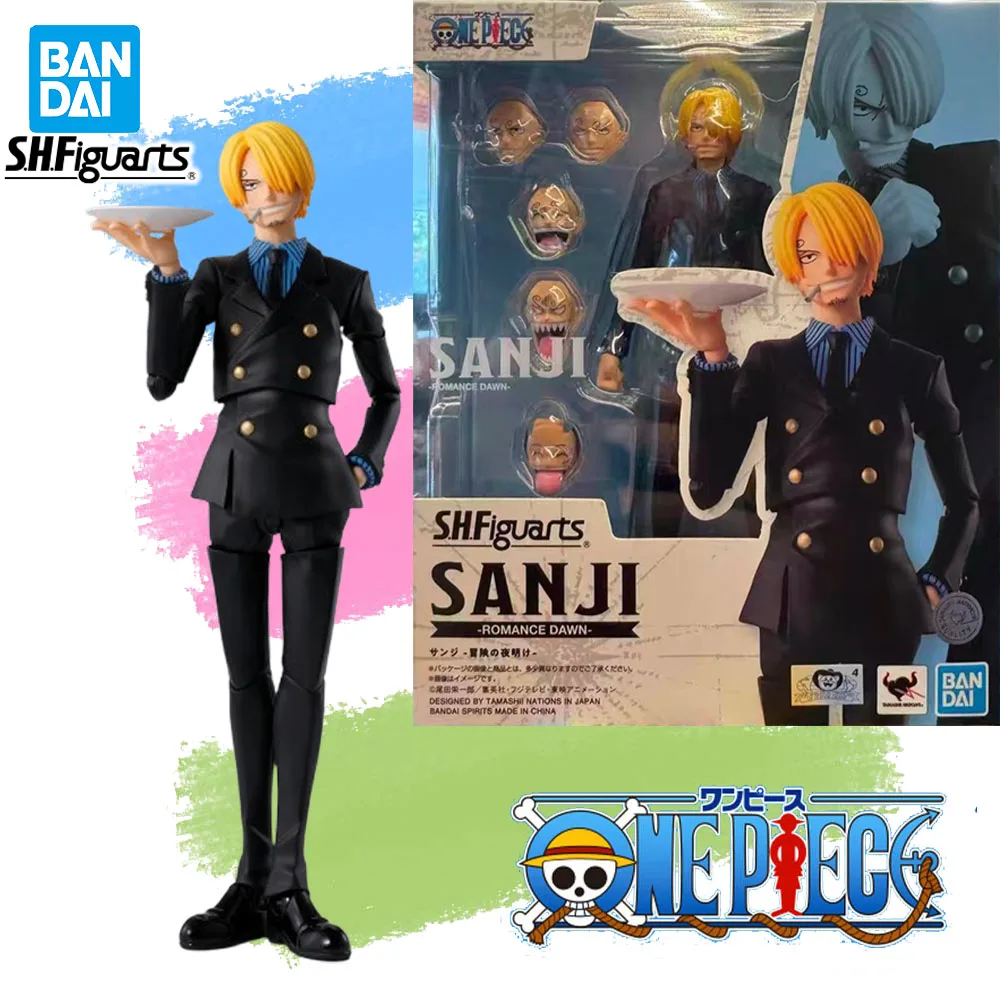 

In Stock Genuine BANDAI SHFiguarts One Piece Romance Dawn Sanji Figure Anime Action Model Toy
