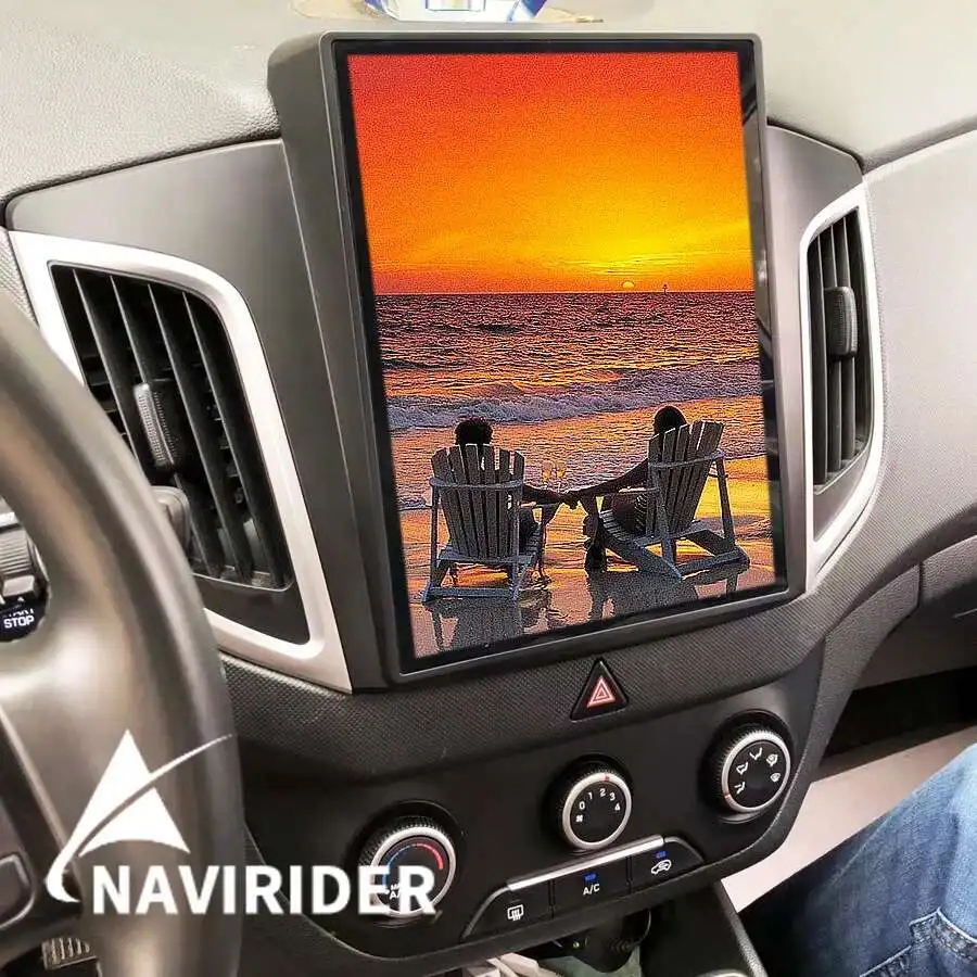 Veritical Screen 64GB Car Multimedia GPS Navigation For Hyundai Creta 2017 IX25 Audio Bluetooth Stereo Android 12 Tape Recorder