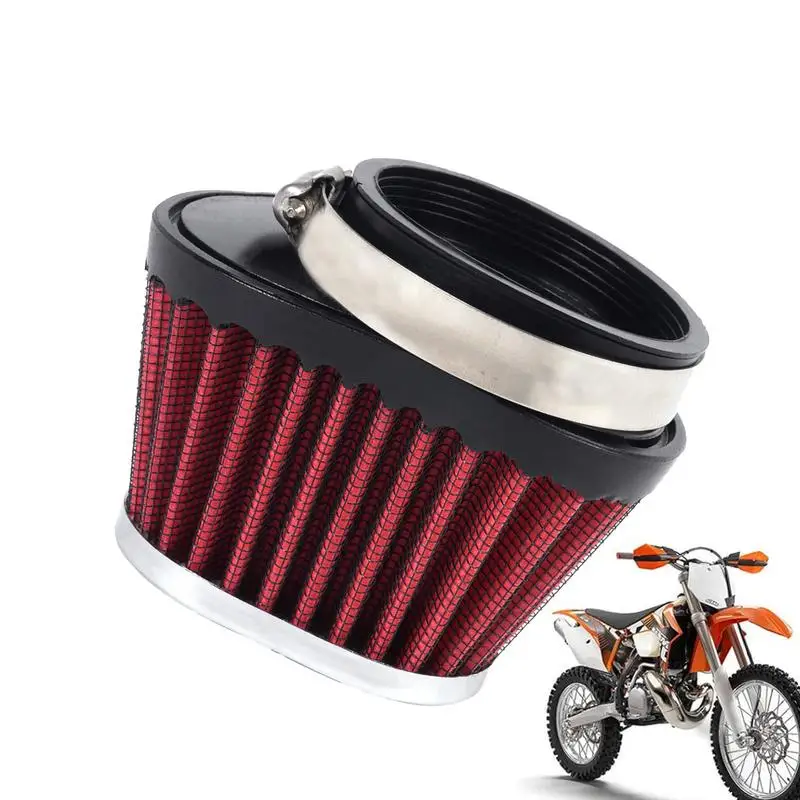 Clamp On Engine Air Filter Cold Air Intake Replacement 51/55/60mm Air Intake Double-Layer Filtration For Avoiding Engine Damage