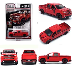 Auto World 1:64 Diecast AW 1/64 Alloy Model Car Pickup Truck Vintage Muscle Cars Detachable Cover Hyundai Muscle Car Boys Toys