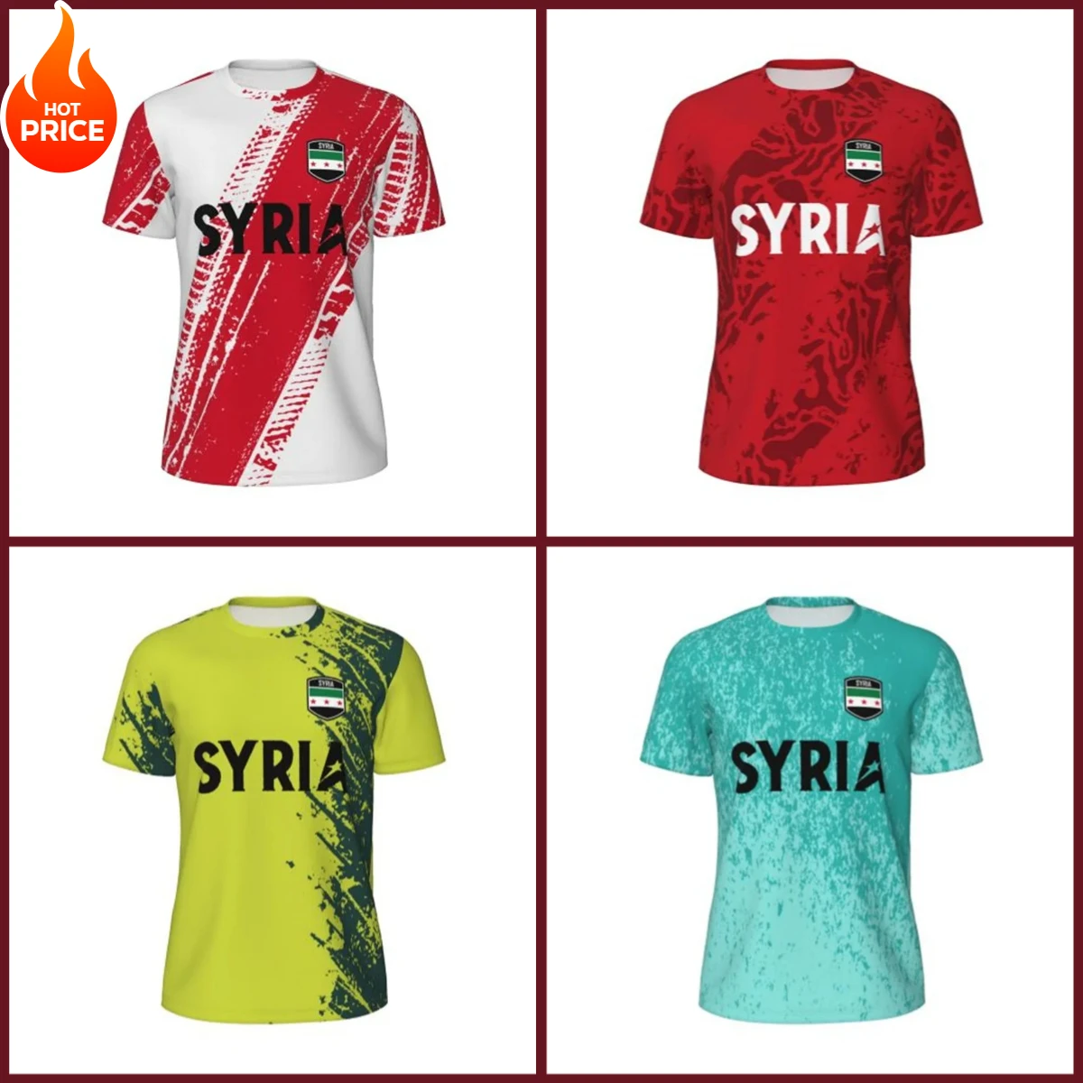 

New Syria 1932-1958 3D Printing Flag Mesh T-shirts Men Women Clothing Sports Breathable For Running Bike Tennis Fitness T shirt
