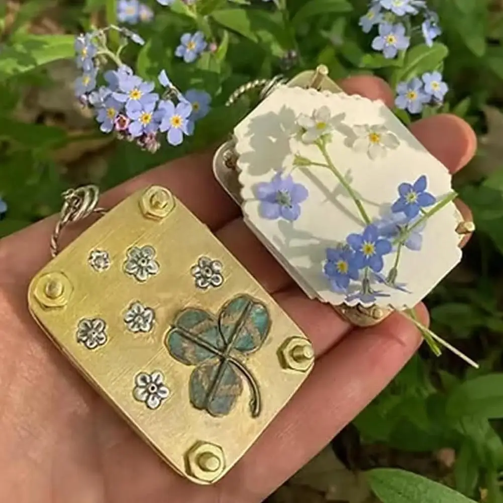 

Miniature Metal Flower Press Handcrafted DIY Plant Press Kit for Dried Flowers Resin Art Scrapbooking Craft Lover Gift