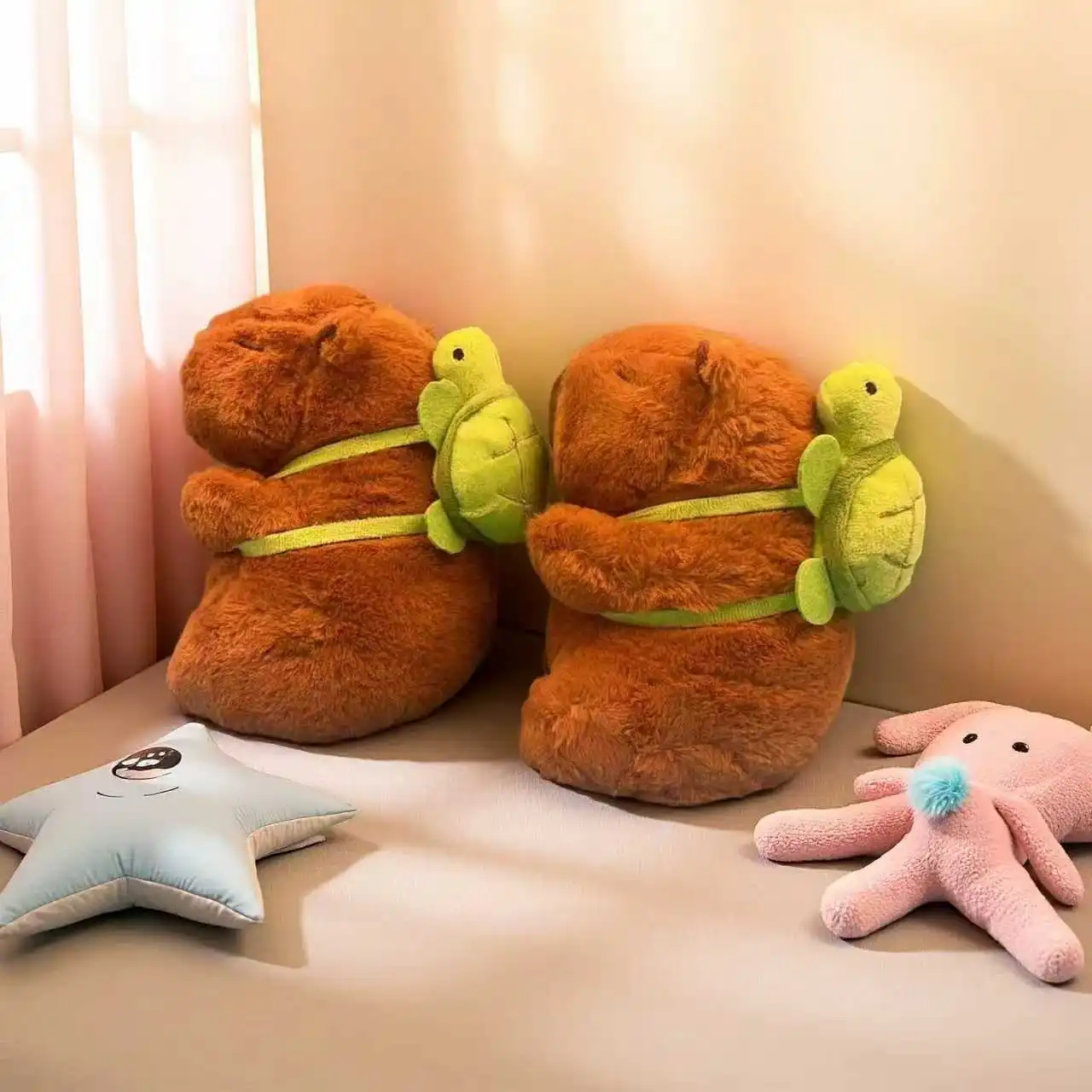 23 cm süßes Capybara-Plüschtier – weiche Stofftierpuppe, Simulation, Anime, flauschiges Geschenk für Weihnachten und Thanksgiving