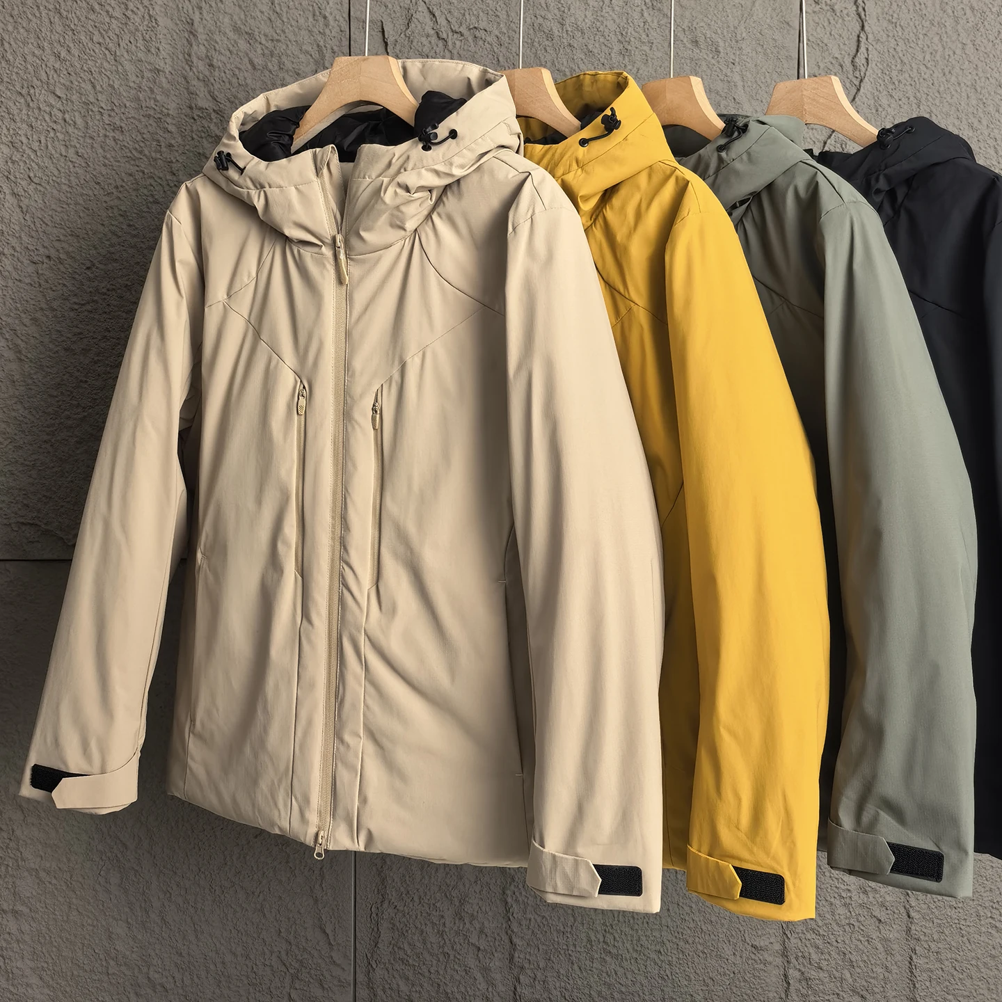 

Мужская зимняя куртка D-Series для активного отдыха, хлопковое пальто с капюшоном, ветрозащитное, теплое, с трехмерным кроем, повседневный стиль