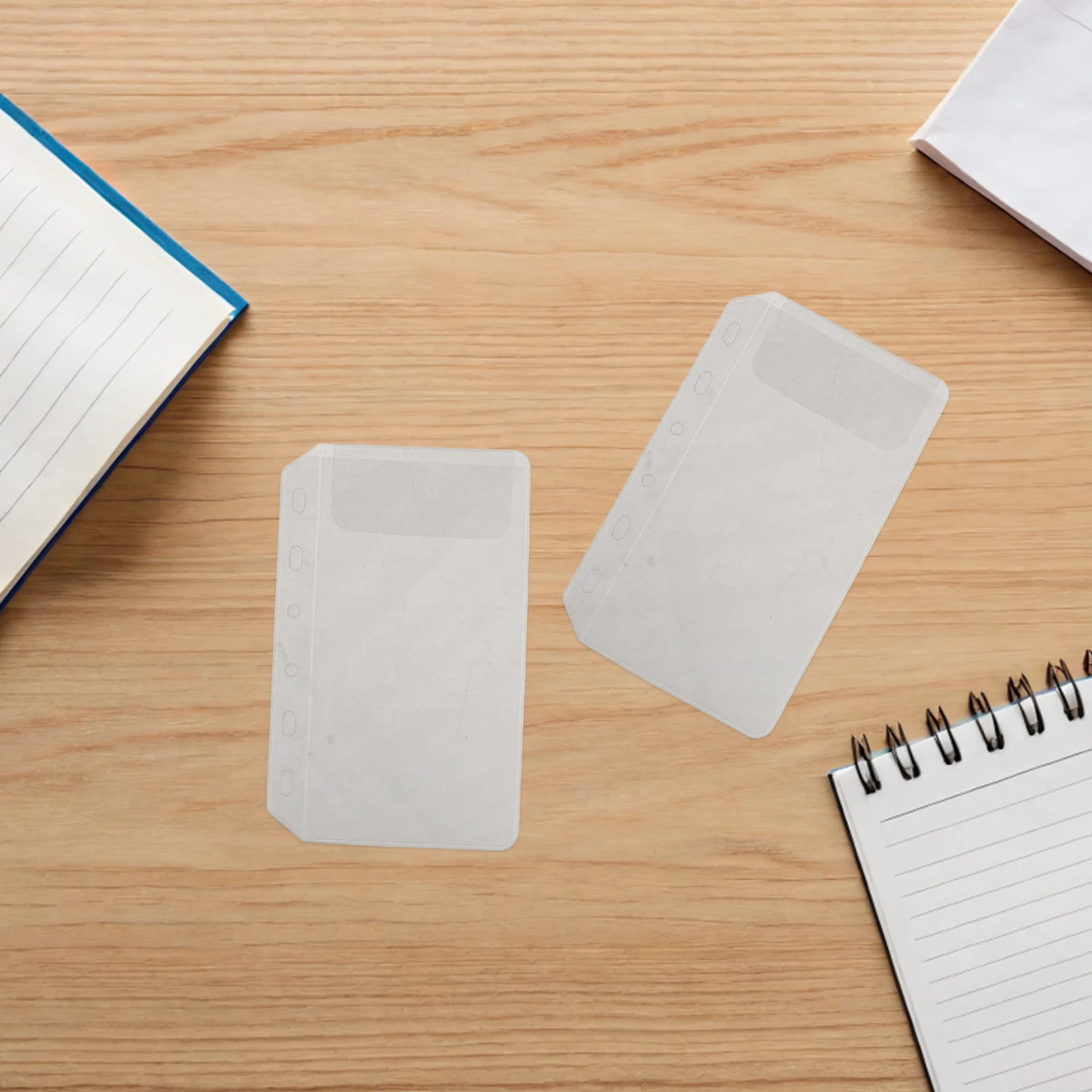 

20Pcs Binder Storage Punched Pockets A7 Photo Sleeves Transparent Plastic File Jackets Protective Card Holder Punched Pockets