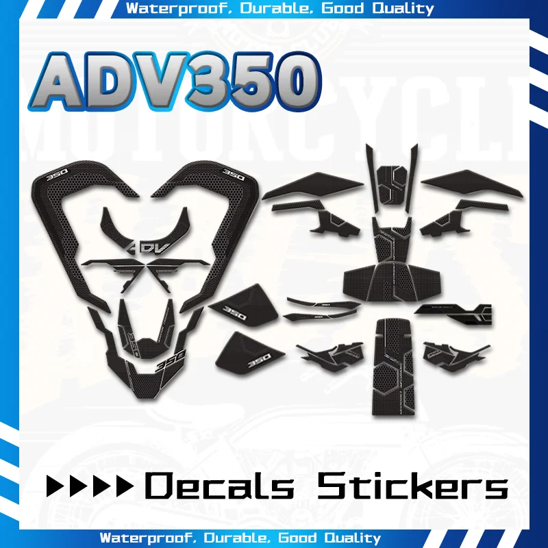 New 3D Gel Whole Body Decoraction Pads Stickers For Honda ADV350 ADV 350 2022 2023 2024 Motorcycle Anti-Scratch Fuel Tank Decals