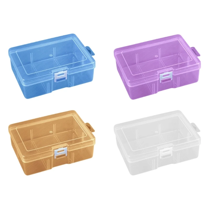 2pcs Storage Box with Transparent Lid Stackable Box for Efficient Organization at Home Office Small Items HX6C