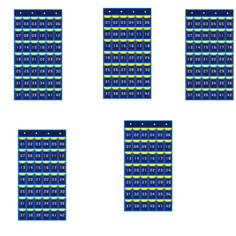 

5X 42 пронумерованные карманы для таблицы органайзер для сотового телефона подвесная сумка для хранения для учебного класса калькулятор Мобильный телефон Держатели
