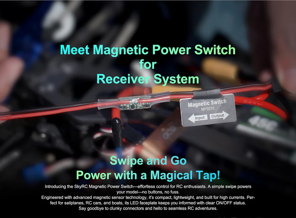 SkyRC RC Switch Unit MPS010 Magnetic Power Switch Magnetic Switch For Car Boat Sailplanes