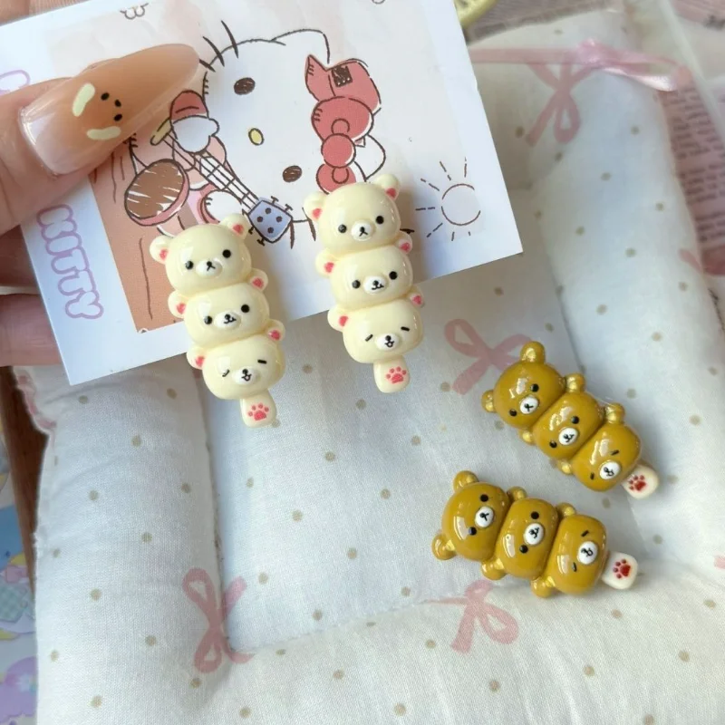 لطيف Rilakkuma دبوس الشعر الكرتون الجانب حافة الانفجارات كليب حلاوة فتاة إكسسوارات الشعر أدوات ماكياج هدية عيد ميلاد أنيمي المحيط