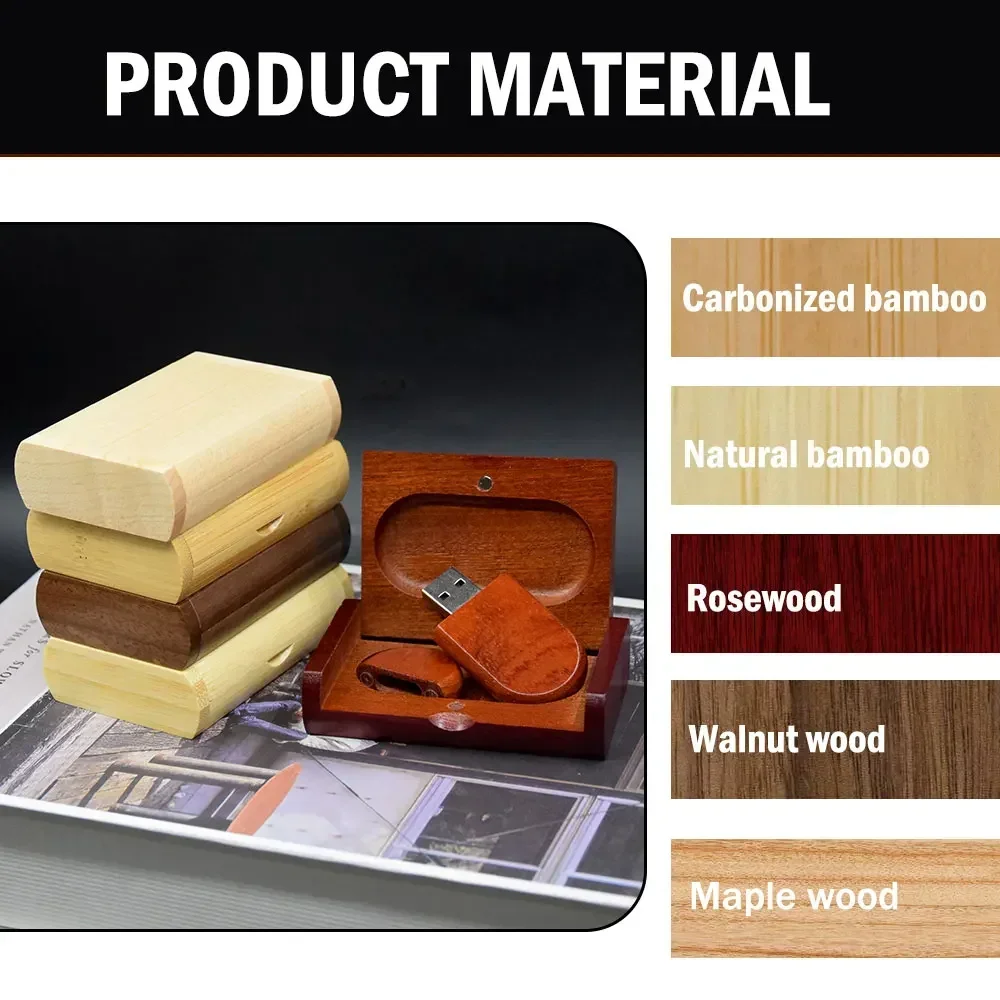 20 pz/lotto Logo Libero Chiavetta USB Ad Alta Velocità 3.0 Chiavetta USB in Legno di Bambù 4 GB 8 GB 16 GB 32 GB 64 GB 128 GB Pen Drive Regali U Disco