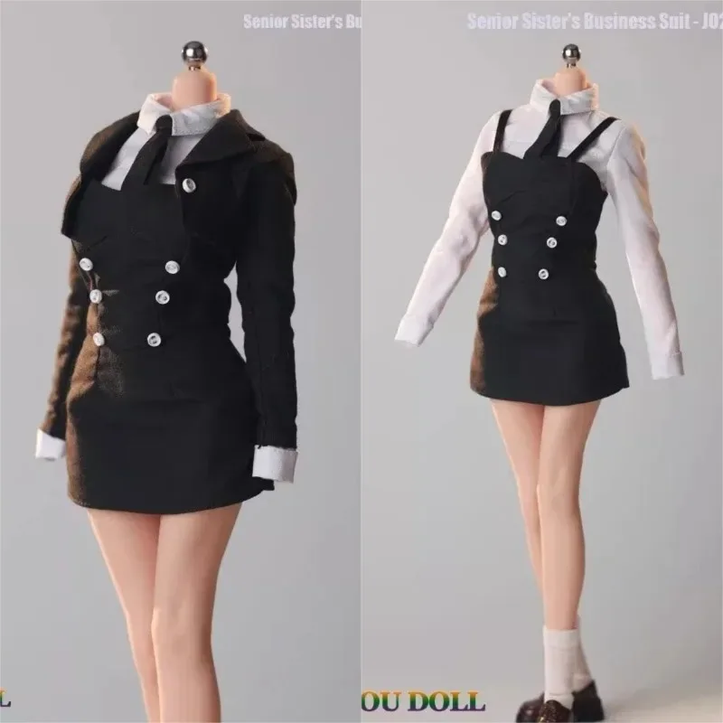 

1/6 Scale Action Figures Straps Waist Dress Shirt Uniform Suit Clothes Model for 12'' Female Soldier Toys Doll Decoration