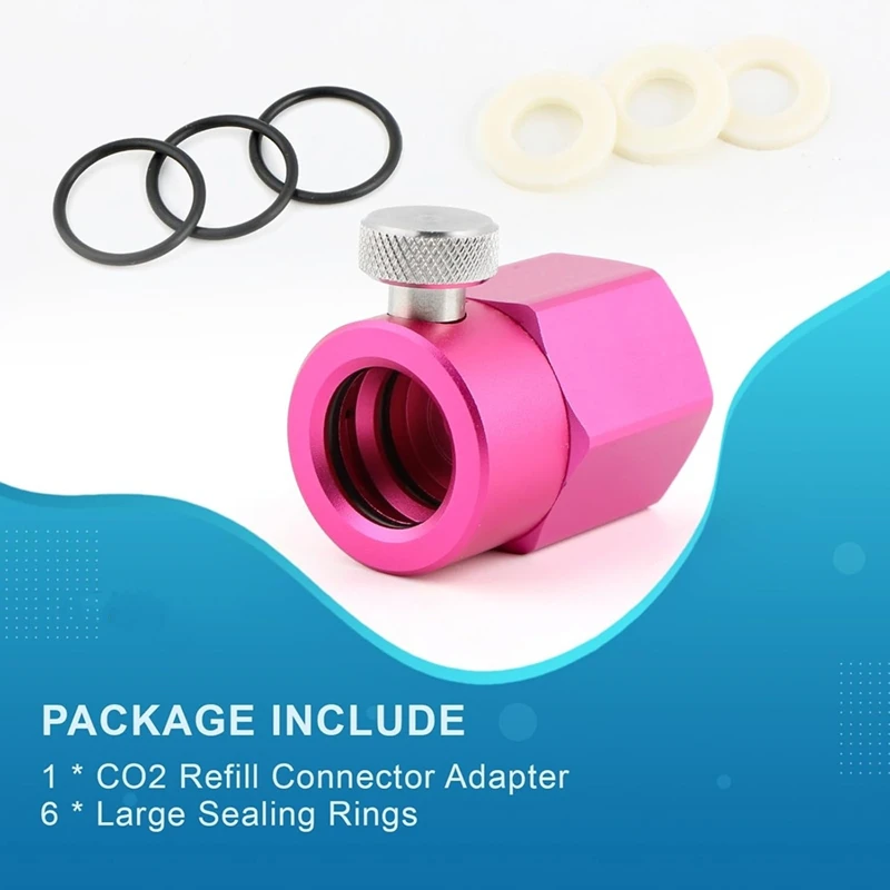 Kit de conector adaptador de recarga de CO2 para Soda Maker, rosca de cilindro de CO2, repuesto de adaptador de conector de tanque de CO2 CGA320