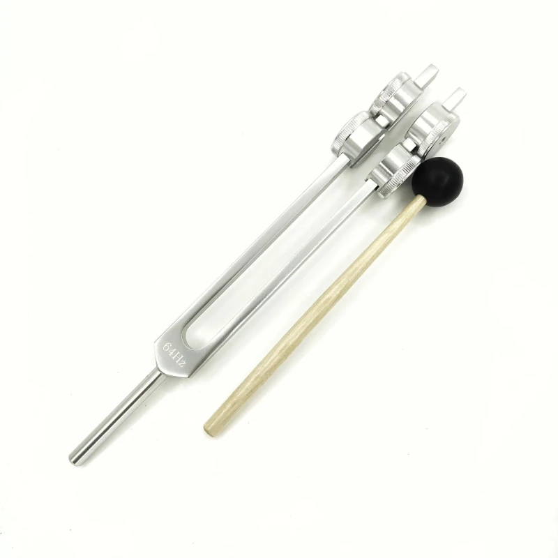 

Aluminum alloy low frequency 64HZ tuning fork, teaching tuning fork, dubbing hammer bag, free lettering