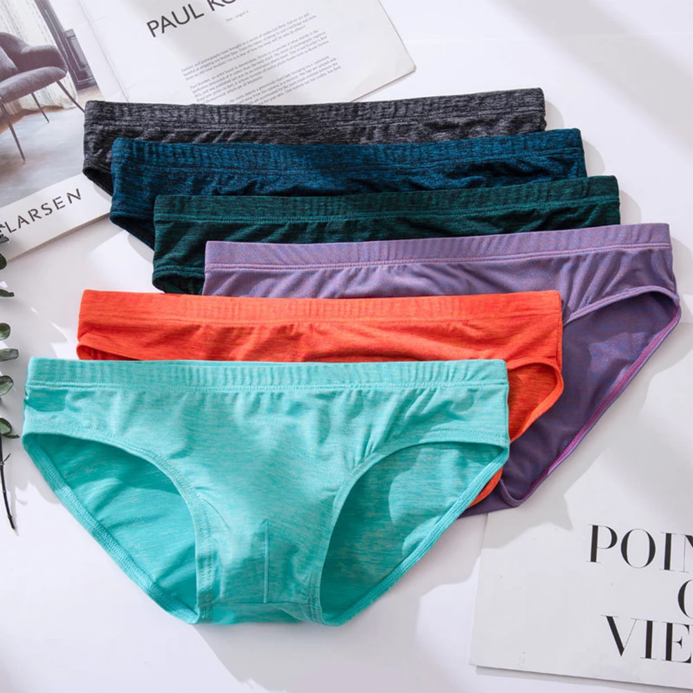 

Sleep Bottoms Daily Knickers Man Ice Silk Underwear Low Waist Lingerie U Convex Undershorts Men's Shorts Sexy Briefs Underpants