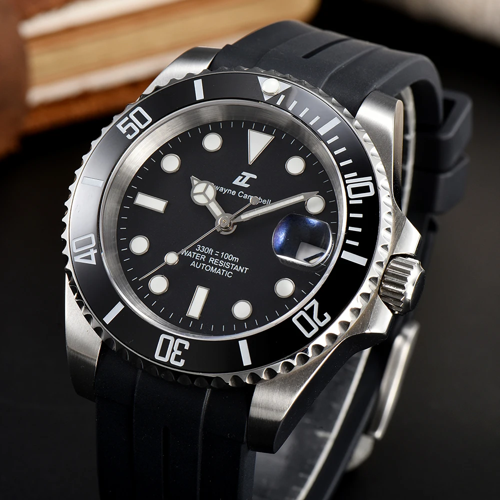 

40.5mm Diving watch Automatic Mechanical Diving watch NH35 Movement Waterproof watches Sapphire Crystal Glass