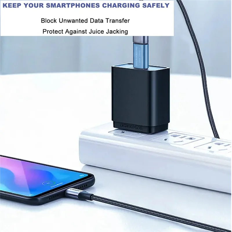 ABFN-5Pcs USB Type-C Блокатор данных USB C-C Блокатор данных, защита от разъема сока, поддержка быстрой зарядки до 50 В/5 А