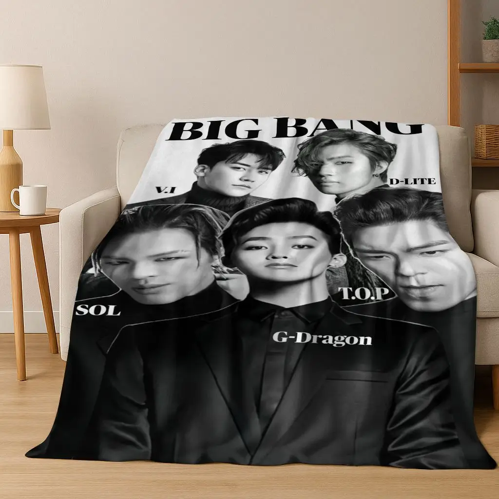 

3D KPOP BIGBANG G-DRAGON Art Flannel Blanket,Cozy Soft Throw Blanket for Home Bedroom Bed Sofa Picnic Office Cover Kids Gift