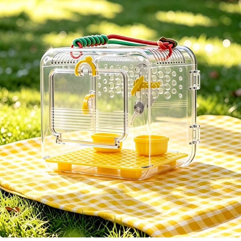 Parrot Travel Cage Portable Outdoor Carry Bag for Budgie Peony Viewing Handheld Bird Cage Bird Cage Cover Bird Cage Bird Hammock - view 2