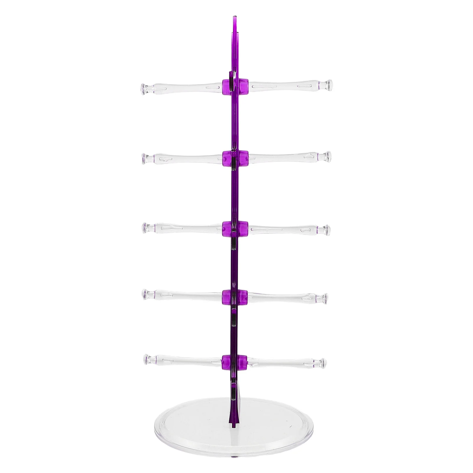 

Sunglasses Display Stand 5-Tier Plastic Eyeglass Holder Rack Space-Saving Organizer For Retail Store Home Clear Compact