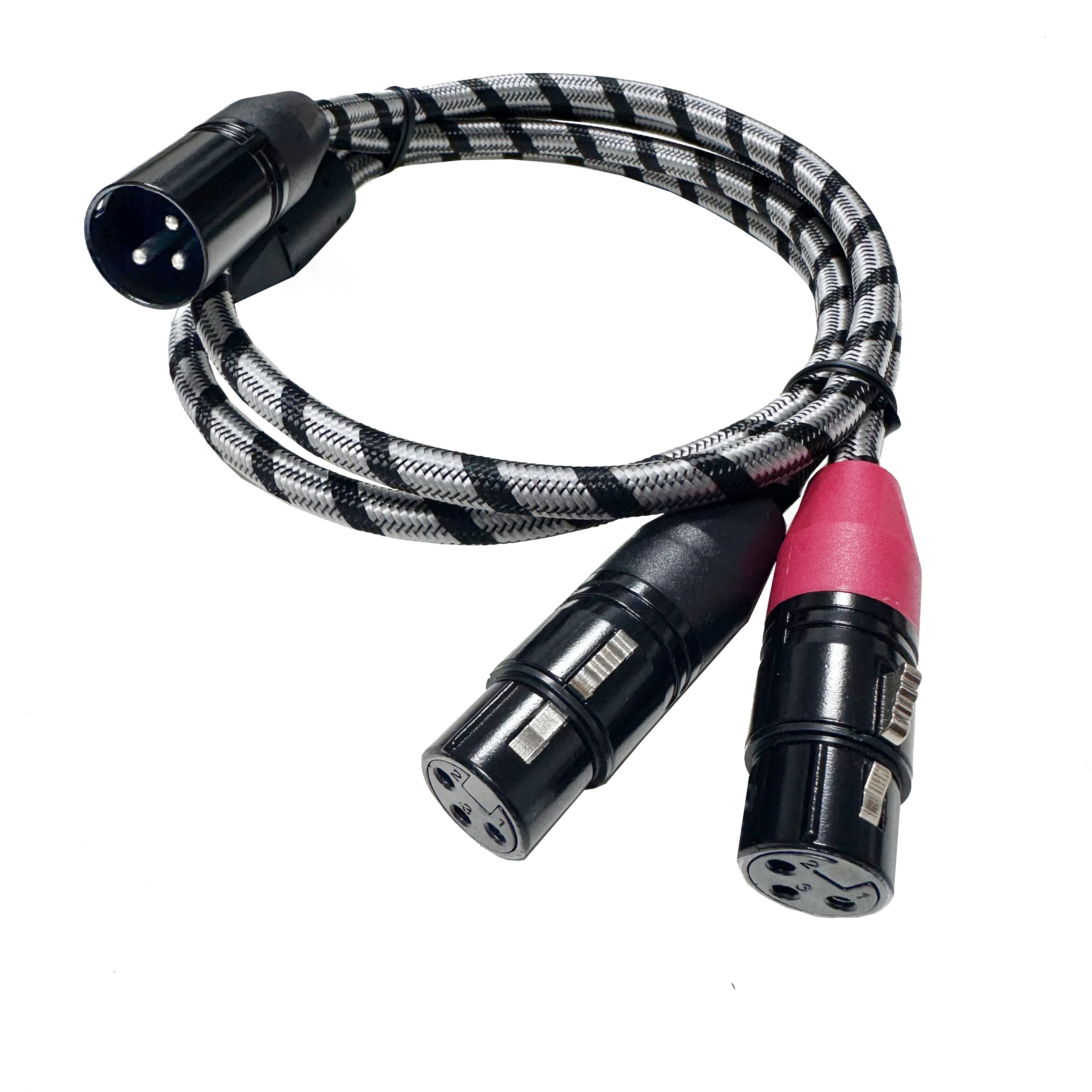 Cable divisor tipo XLR Y, 2 conectores hembra XLR a 1 conector macho XLR